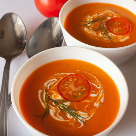 Рецепт холодного томатного супа со специями