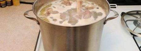 суп горячий холодец. Шаг 14