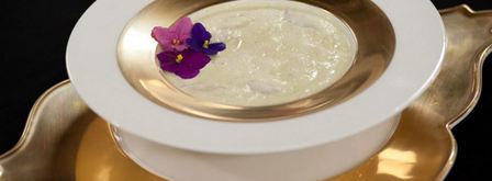 суп-крем из спаржи с палтусом холодного копчения. Шаг 8