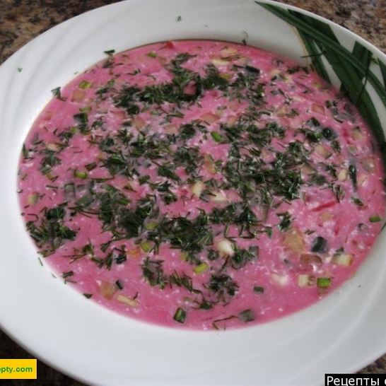 Рецепт свекольника на кефире классический холодный суп