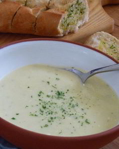 Крем-суп из лука-порея и картофеля