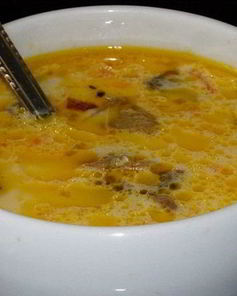 Куриный суп с сыром и шампиньонами