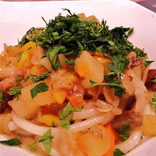 Рецепт лагмана с кабачками