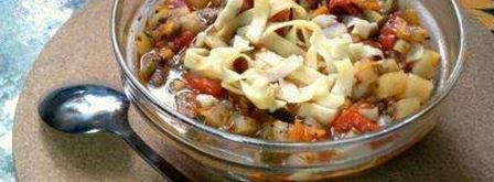 лагман в казане на костре. Шаг 14