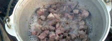 лагман в казане на костре. Шаг 4