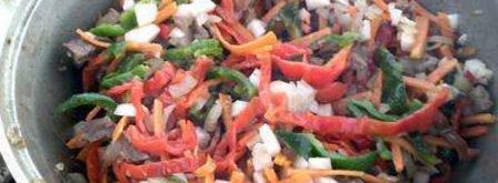 лагман в казане на костре. Шаг 9