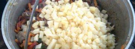 лагман в казане на костре. Шаг 10