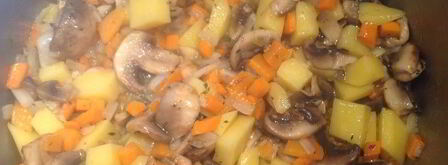 молочный суп с грибами. Шаг 5