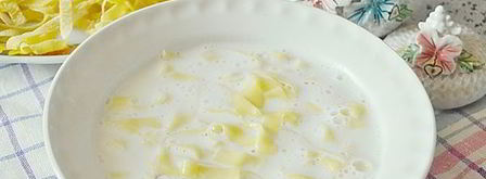 молочный суп с лапшой. Шаг 13