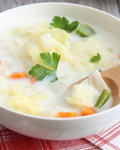Молочный суп с овощами