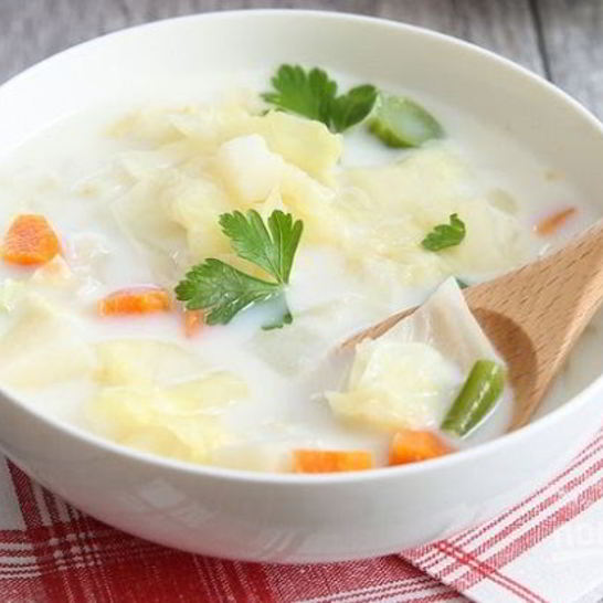 Рецепт молочного супа с овощами