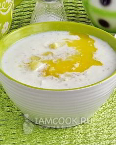 Суп молочный из ячневой крупы по-латышски