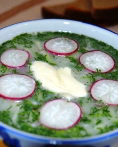 Классическая окрошка на кефире