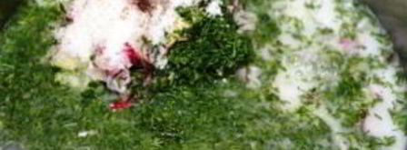 классическая окрошка на кефире. Шаг 5