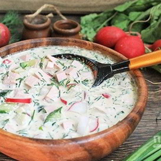 Рецепт классической окрошки на квасе