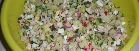 окрошка деревенская. Шаг 10