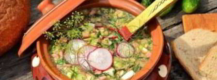 окрошка классическая с колбасой на квасе. Шаг 7