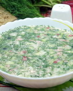 Окрошка классическая с колбасой