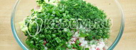 окрошка классическая с колбасой. Шаг 6