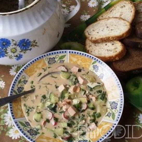 Рецепт окрошки на бульоне