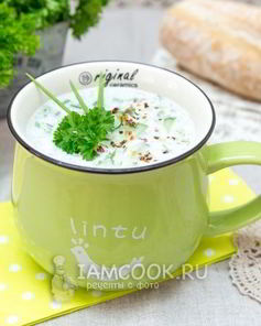 Окрошка на греческом йогурте