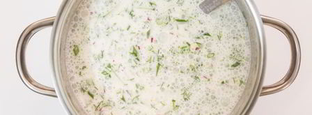 окрошка на греческом йогурте. Шаг 11