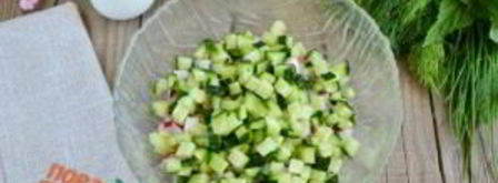 окрошка на кефире с крапивой и мятой. Шаг 4