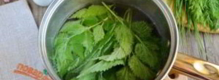 окрошка на кефире с крапивой и мятой. Шаг 7