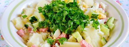 окрошка на кефире. Шаг 7