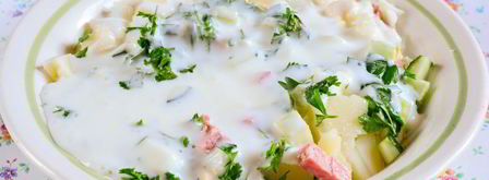 окрошка на кефире. Шаг 8