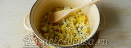 окрошка на лимонной кислоте. Шаг 4