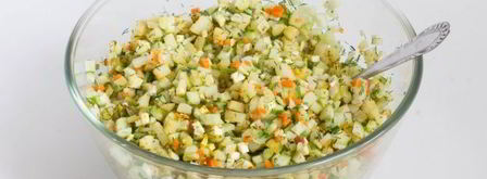 окрошка с адыгейским сыром и морковью. Шаг 10