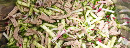 окрошка с говядиной на квасе. Шаг 10