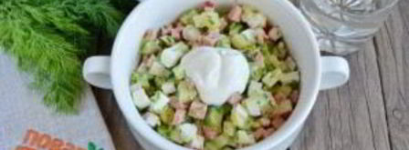 окрошка с колбасой. Шаг 10