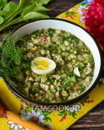 Окрошка с редиской на квасе