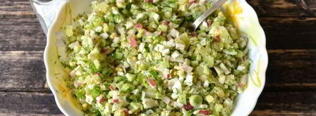 окрошка с редиской на квасе. Шаг 11