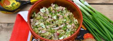 окрошка с солеными огурцами. Шаг 13