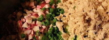 окрошка с таном и ледяным квасом. Шаг 4