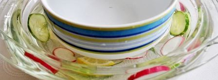 окрошка сборная мясная в ледяной чаше. Шаг 3