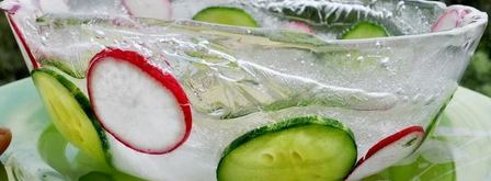 окрошка сборная мясная в ледяной чаше. Шаг 4