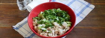 окрошка со свеклой на кефире. Шаг 7