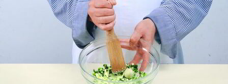 вегетарианская окрошка на кефире. Шаг 4