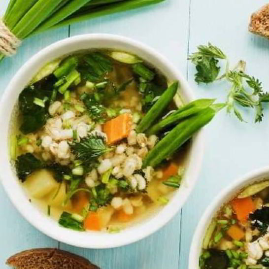 Рецепт густого овощной суп с цельнозерновым ячменем