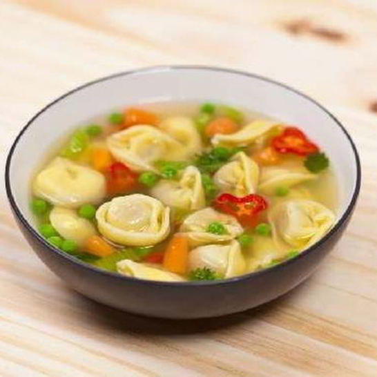 Рецепт картофельно-овощного суп с тортеллини