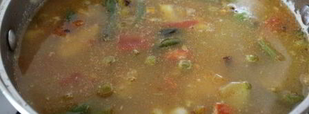 куриный суп с овощами и мелкой пастой. Шаг 10