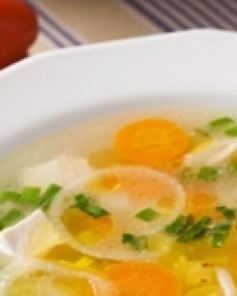 Куриный суп с рисом и овощами
