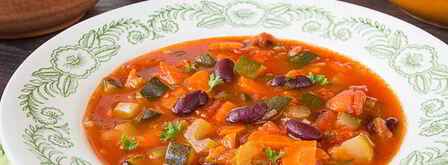 летний овощной суп с красной фасолью. Шаг 11