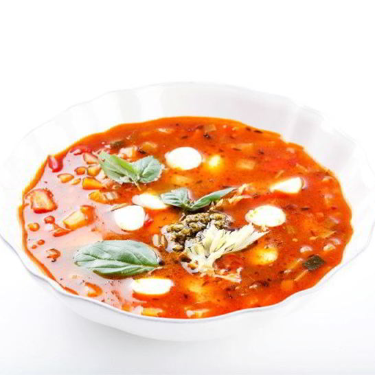 Рецепт минестроне с мини-моцареллой