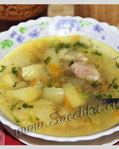 Овощной суп с индейкой