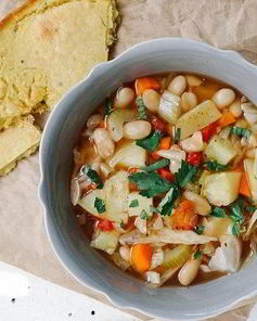 Овощной суп с капустой